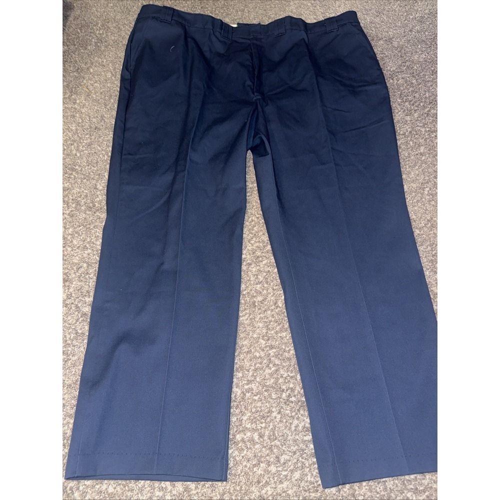 Red Kap Men's‎ Stain Resistant, Flat Front Work Pants, Navy Size 56-37u